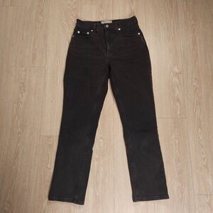 Everlane The Original Cheeky Jeans Womens Size 24S Black Straight High Rise